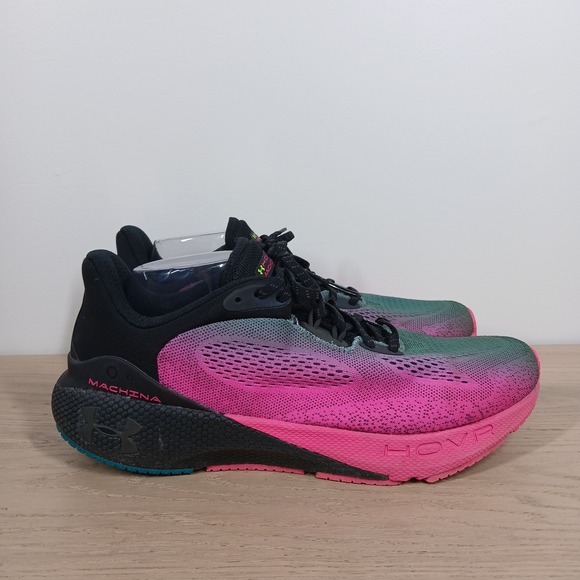 Under Armour HOVR Machina 3 Sneakers Men 11.5 Pink Green Mesh Running Athletic main image 7